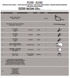 Givi PL3103 Suzuki Inazuma 250 Yan Çanta Demiri