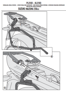 Givi PL3103 Suzuki Inazuma 250 Yan Çanta Demiri