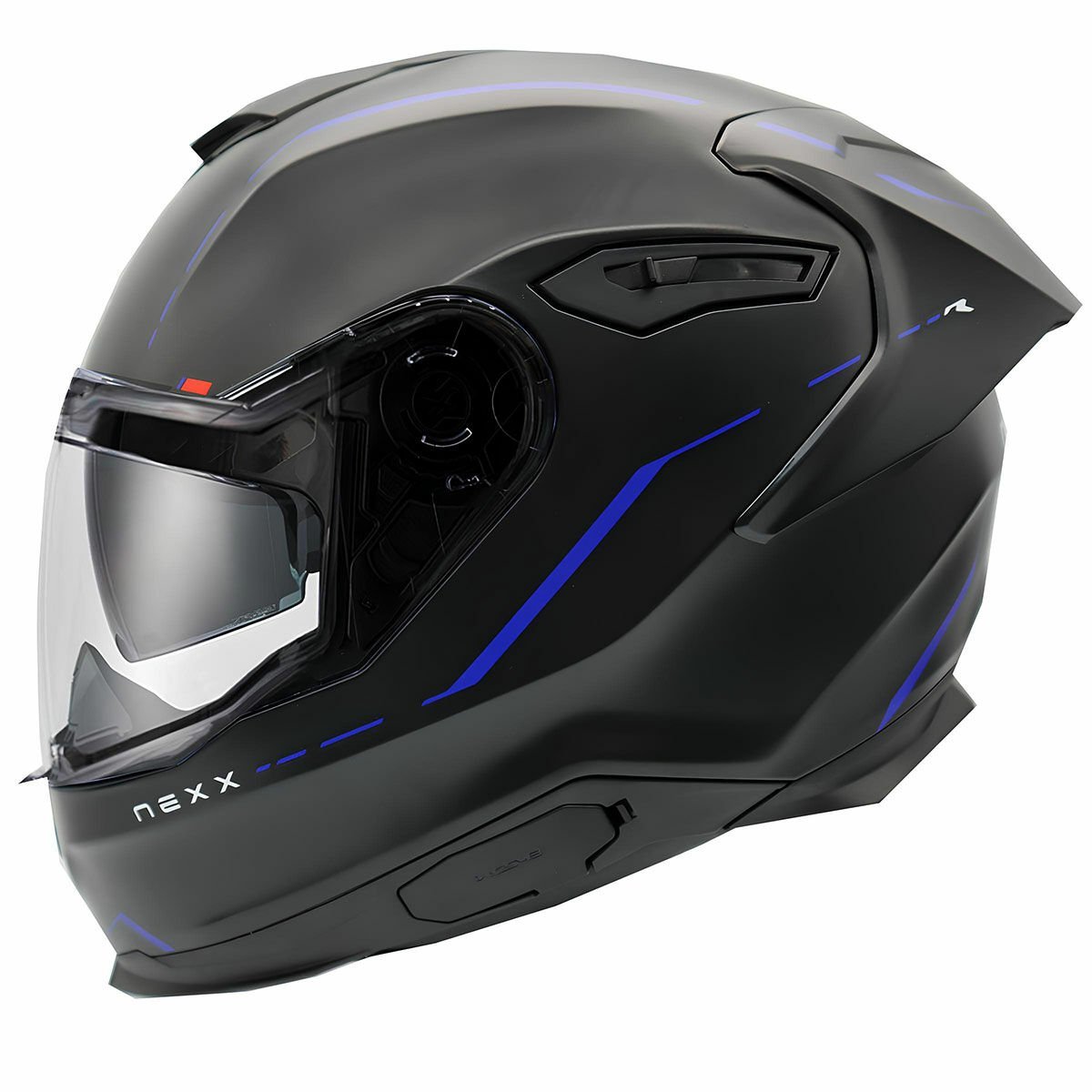 Nexx Y.100R Kask React Mat Siyah Mavi