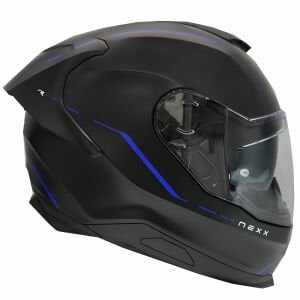 Nexx Y.100R Kask React Mat Siyah Mavi