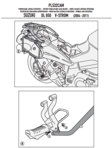Givi PL532CAM Suzuki Dl 650 V-Strom Yan Çanta Demiri