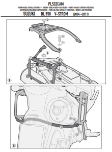 Givi PL532CAM Suzuki Dl 650 V-Strom Yan Çanta Demiri