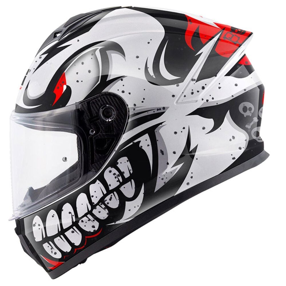 GIVI 50.X Bones Kask Beyaz Kırmızı