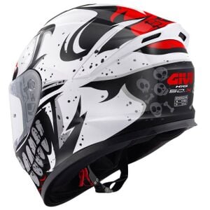 GIVI 50.X Bones Kask Beyaz Kırmızı