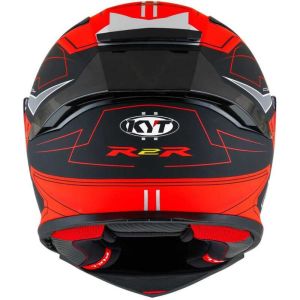 KYT R2R Kask LED Mat Siyah Kırmızı