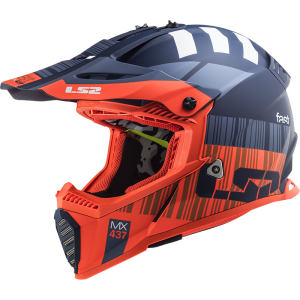 Ls2 Fast Evo Xcode Kask Mat Turuncu Mavi
