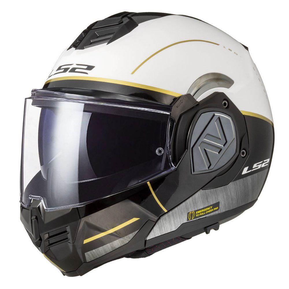 LS2 Advant Iron Beyaz-Siyah-Jeans Kask
