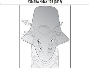 Kappa D2123Kit Yamaha N-Max 125-155 Ön Cam Bağlantısı