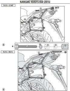 Givi PL4114 Kawasaki Versys 650 (15) Yan Çanta Demiri