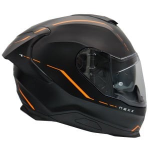 Nexx Y.100R Kask React Mat Siyah Turuncu