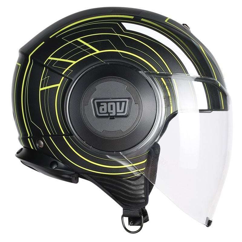 AGV Fluid Kask Chicago Mat Siyah Sarı