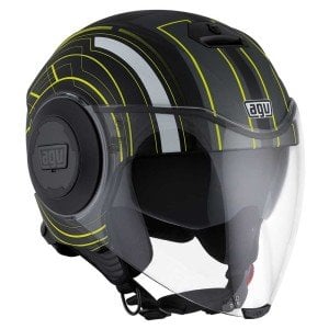 AGV Fluid Kask Chicago Mat Siyah Sarı