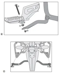 Givi PL4114Cam Kawasaki Versys 650 (15) Yan Çanta Demiri
