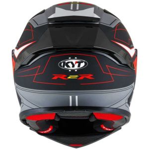 KYT R2R Kask LED Mat Siyah Gri