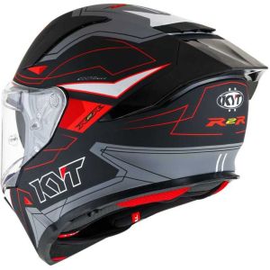 KYT R2R Kask LED Mat Siyah Gri