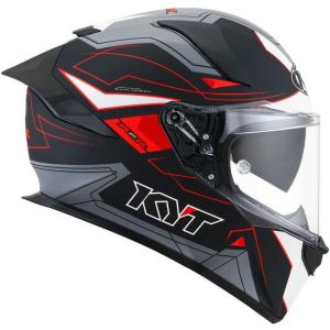 KYT R2R Kask LED Mat Siyah Gri