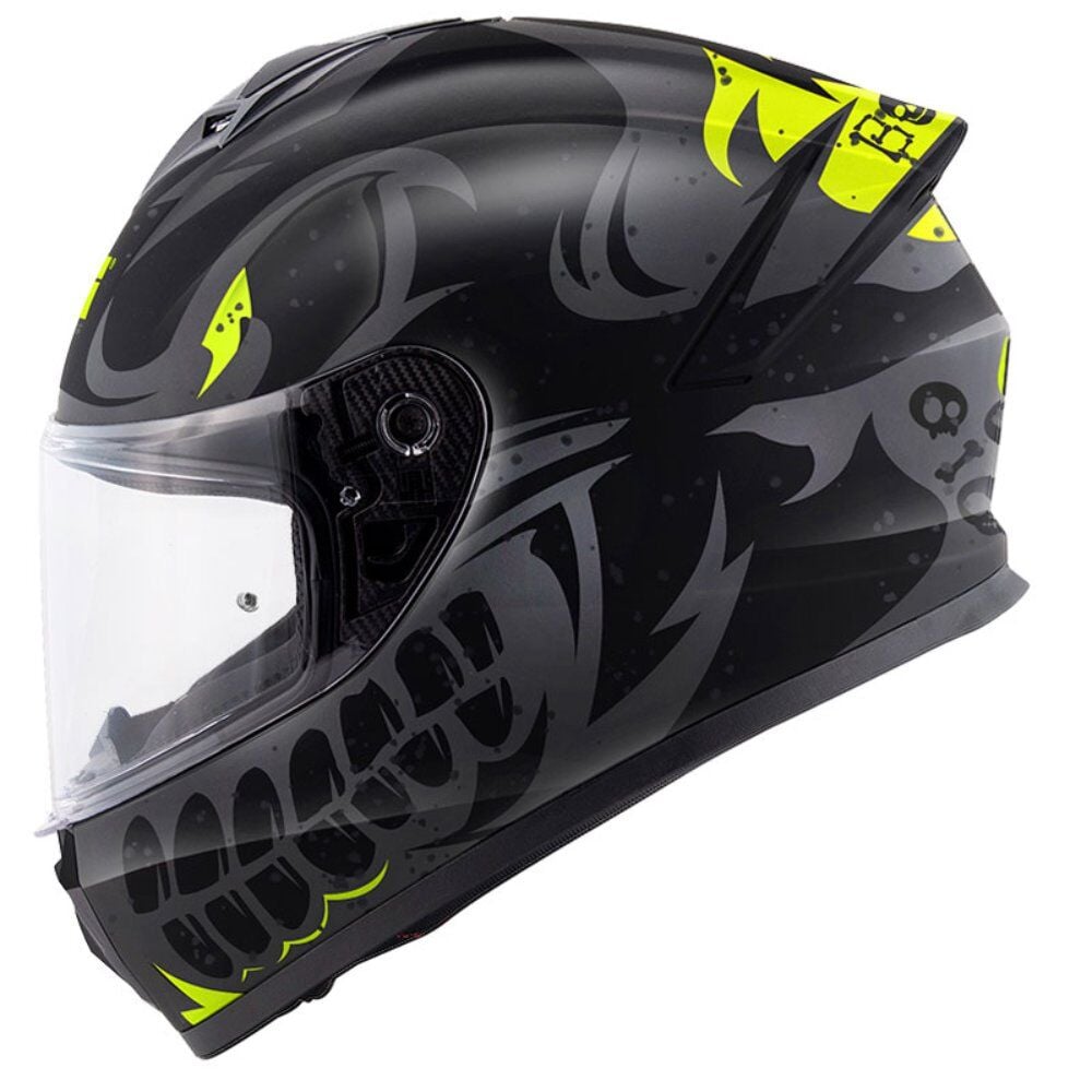 GIVI 50.X Bones Kask Mat Siyah Neon Sarı