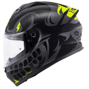 GIVI 50.X Bones Kask Mat Siyah Neon Sarı