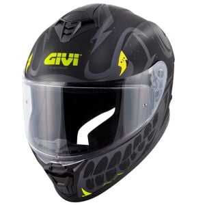 GIVI 50.X Bones Kask Mat Siyah Neon Sarı