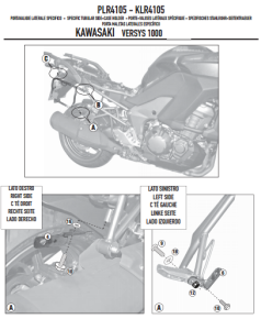 Givi PLR4105 Kawasaki Versys 1000 Yan Çanta Demiri