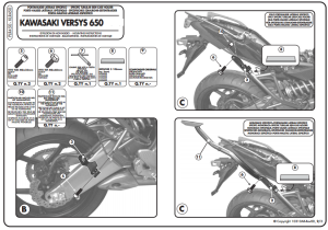 Givi PLR450 Kawasaki Versys 650 Yan Çanta Demiri