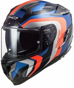 LS2 Challenger Galactıc Mavi Turuncu Kask
