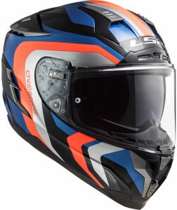 LS2 Challenger Galactıc Mavi Turuncu Kask