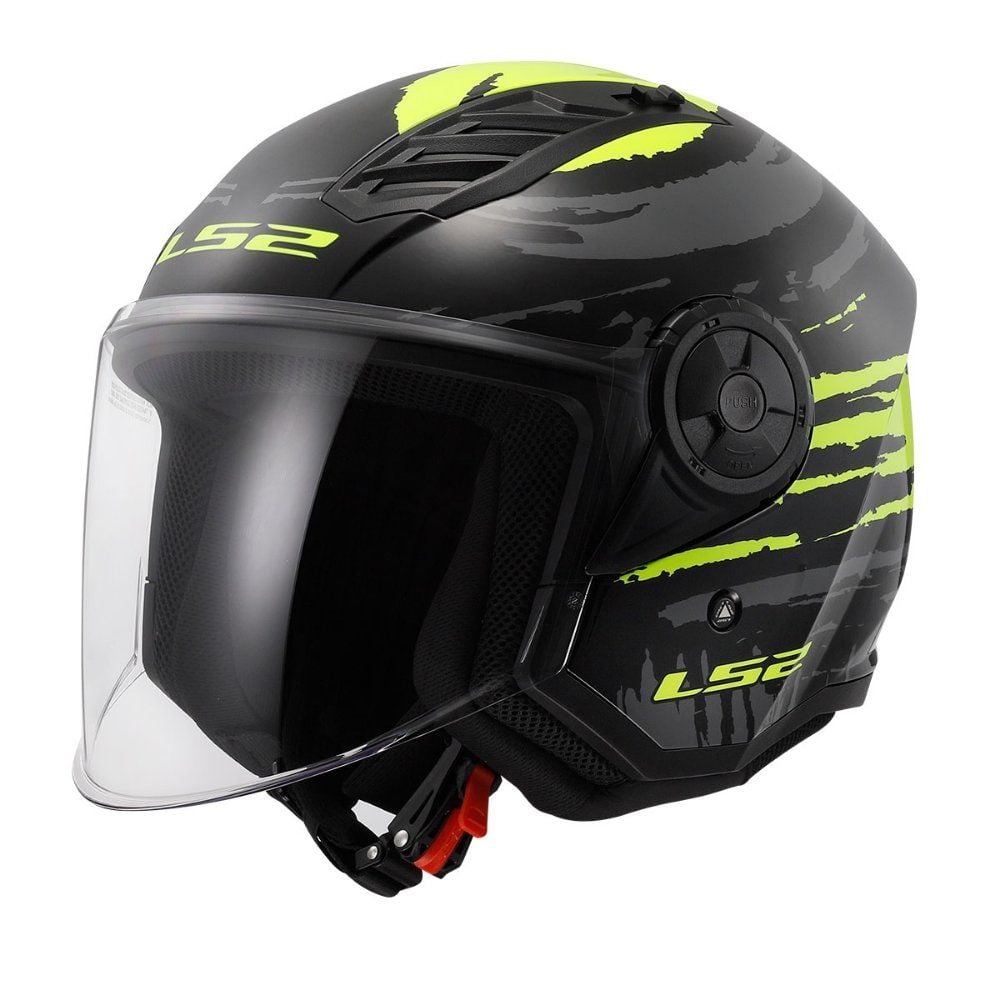LS2 Airflow 2 Brush Siyah-Neon Sarı Kask