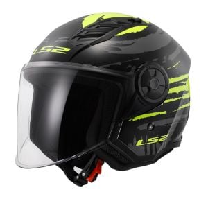 LS2 Airflow 2 Brush Siyah-Neon Sarı Kask