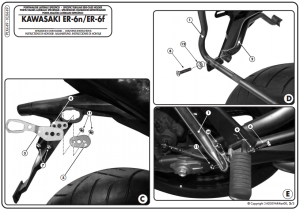 Givi PLX449 Kawasaki Er-6N - Er-6F 650 Yan Çanta Demiri