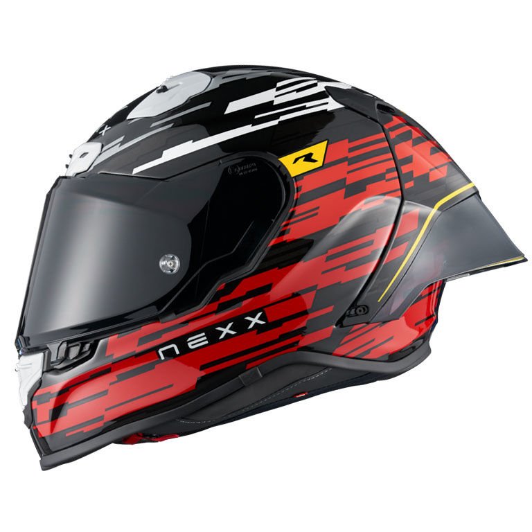 Nexx X.R3r Kask Glitch Racer Kırmızı Beyaz