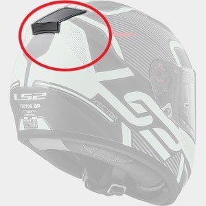 LS2 FF397 Arka Havalandırma Mat Siyah