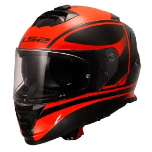 LS2 Storm 2 Kapalı Kask Dodger Mat Siyah Neon Turuncu