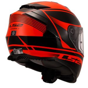 LS2 Storm 2 Kask Dodger Mat Siyah Neon Turuncu