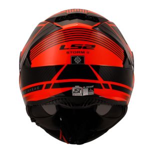 LS2 Storm 2 Kask Dodger Mat Siyah Neon Turuncu
