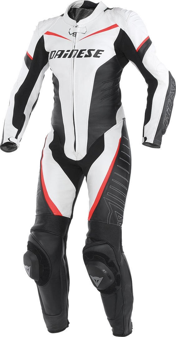 Dainese Racing Tek Parça Kadın Tulum White Black Red