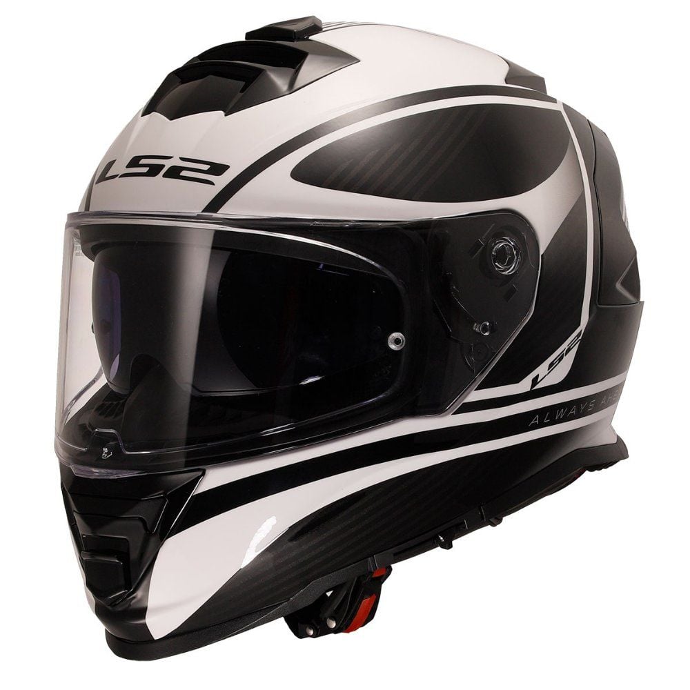 LS2 Storm 2 Kask Dodger Mat Siyah Beyaz
