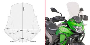 Givi D4121ST Kawasaki Versys X300 Ön Cam