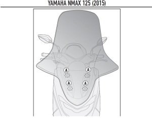 Kappa D2123Kit Yamaha N-Max 125-155 Ön Cam Siperlik Bağlantısı