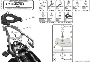Givi SR121 Suzuki Gladius 650 (09-16) Arka Çanta Demiri