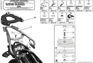 Givi SR121 Suzuki Gladius 650 (09-16) Arka Çanta Demiri