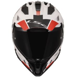 LS2 Pioneer 2 Hill Beyaz-Kırmızı Kask