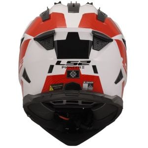 LS2 Pioneer 2 Hill Beyaz-Kırmızı Kask