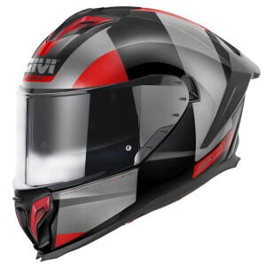 GIVI 50.3 Vision Kask Siyah Titanium Kırmızı