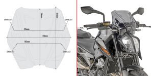 Givi A7708 Ktm 890 Duke R (21-23) Rüzgar Siperlik
