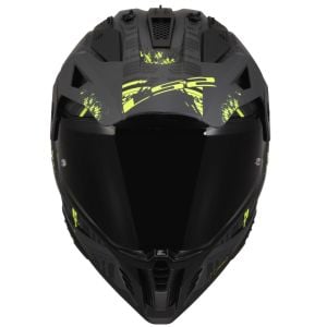LS2 Pioneer 2 Crazy Mat Siyah-Gri-Neon Sarı Kask