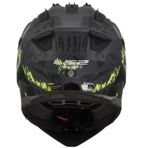 LS2 Pioneer 2 Crazy Mat Siyah-Gri-Neon Sarı Kask