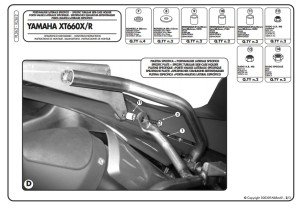 Kappa KL362 Yamaha XT 660 R-X Yan Çanta Demiri