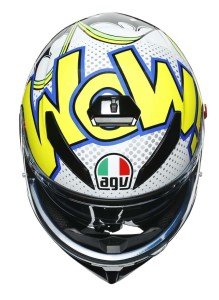 Agv K3 SV Kask PLK Bubble White Blue Yellow Agv K3 SV Kask PLK Bubble White Blue Yellow S