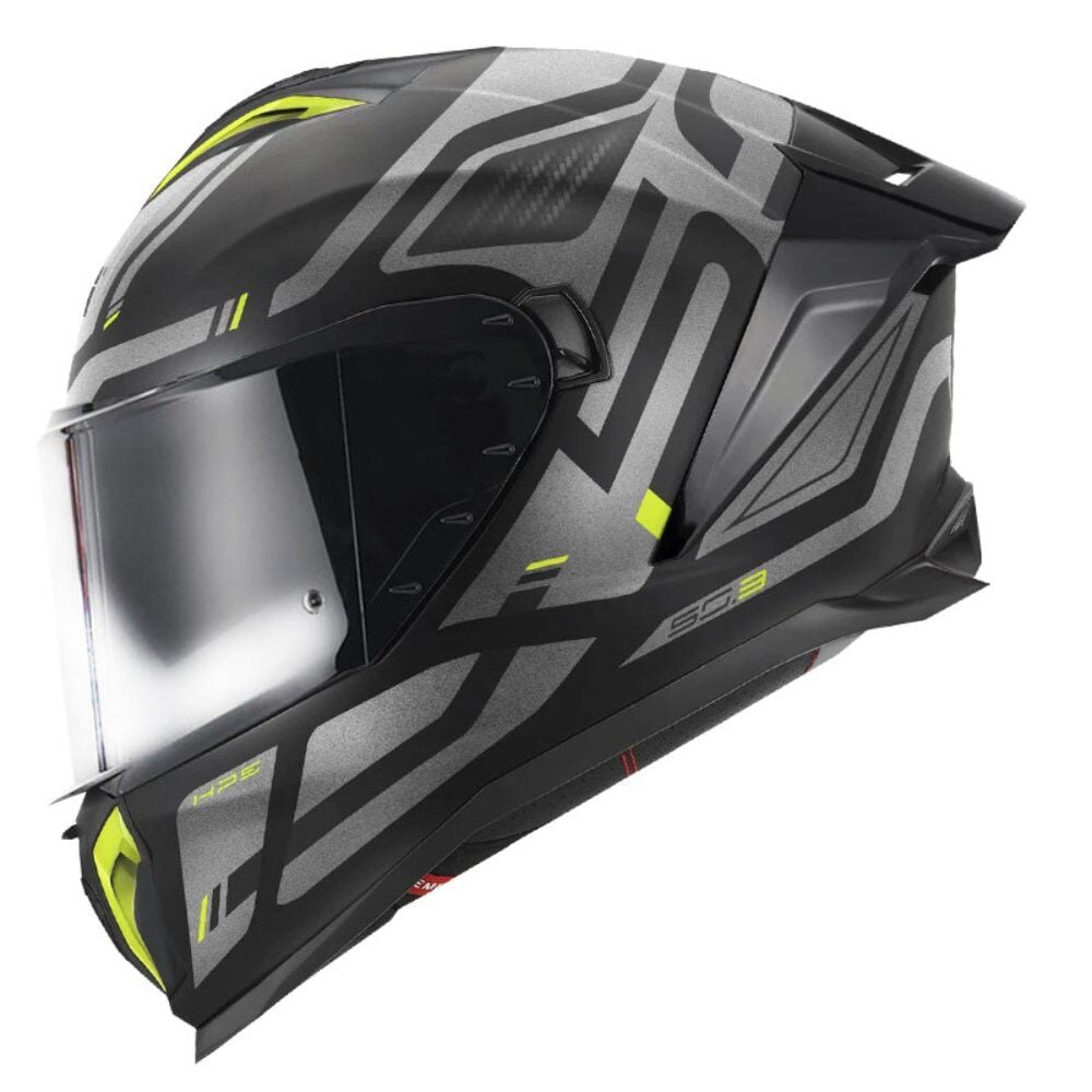 GIVI 50.3 Quasar Kask Mat Siyah Titanium Neon Sarı